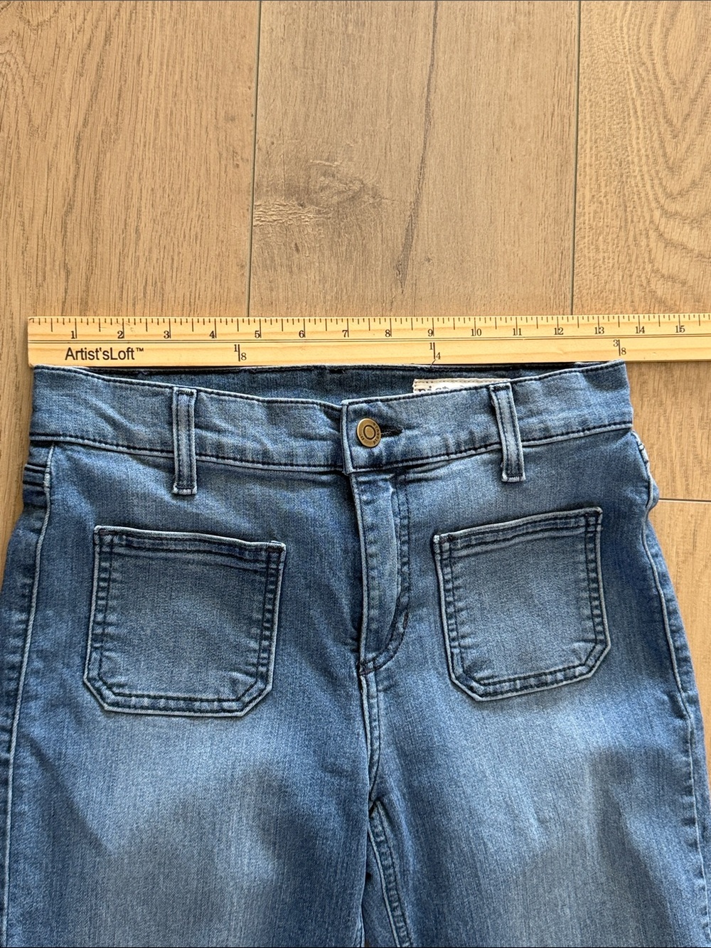 Pistola Women's Bootcut Patch Pocket Jeans Size 26 (2) Med Wash Stretch Mid Rise - Picture 7 of 9